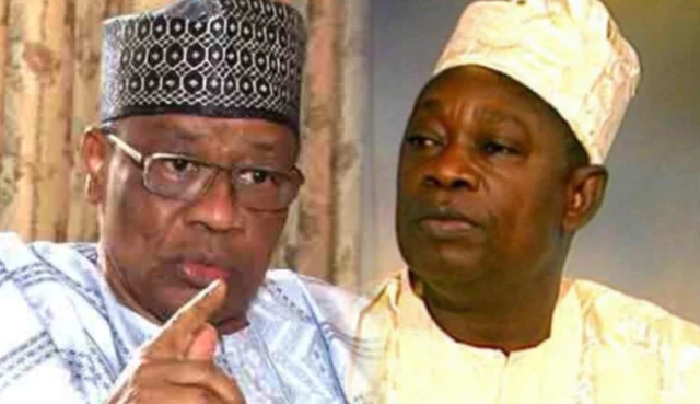 General Ibrahim Badamasi Babangida (rtd) and Moshood Abiola Kashimawo